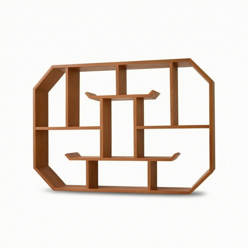 Holzregal mit gitterrückwand - holzregal,