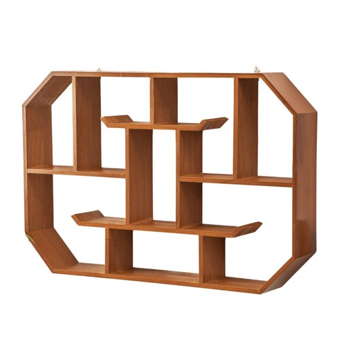 Teeregal aus holz wandmontiert - aus,